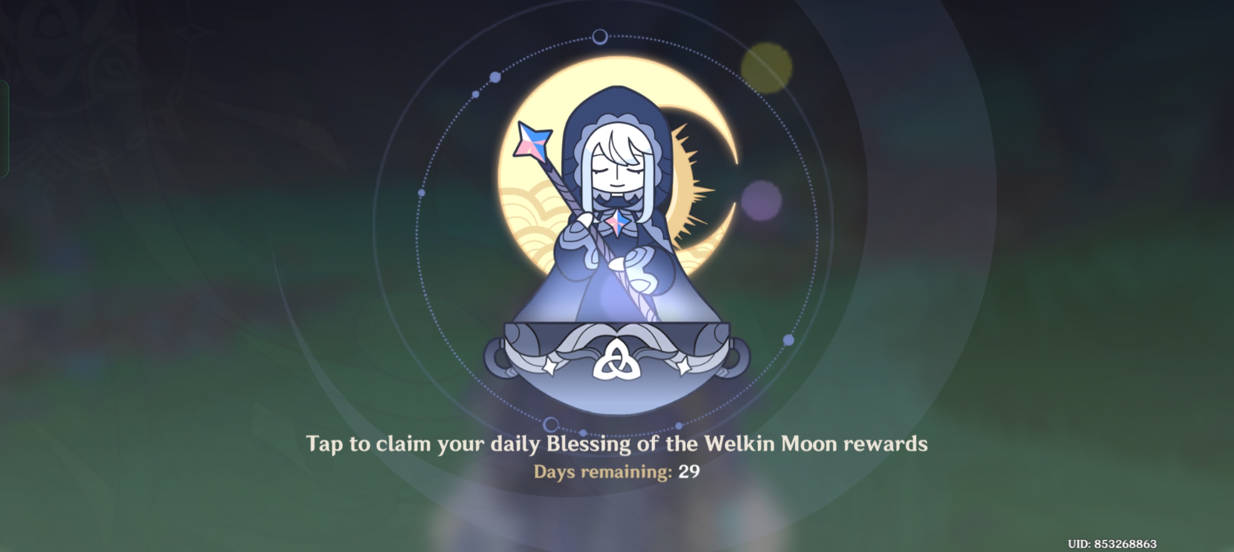 Genshin Impact - Blessing of the Welkin Moon [UID] photo review