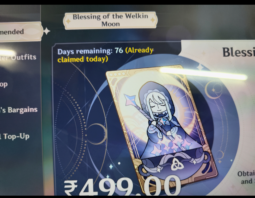 Genshin Impact - Blessing of the Welkin Moon [UID] photo review