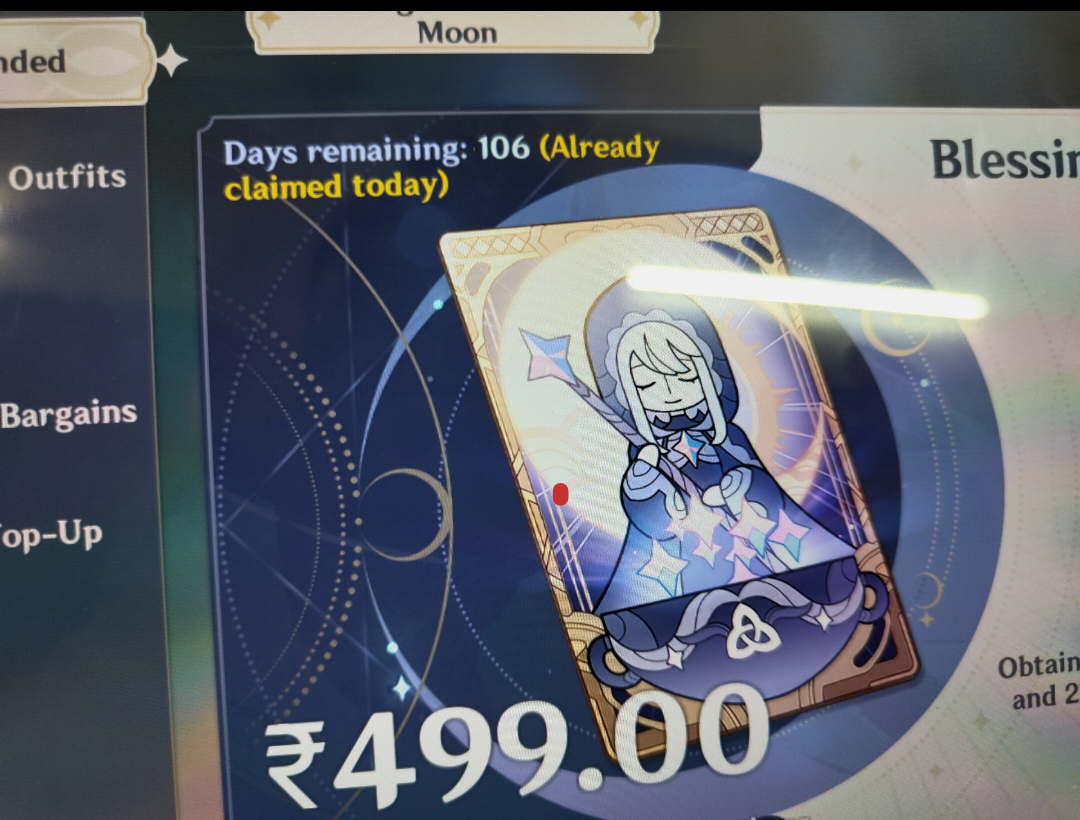 Genshin Impact - Blessing of the Welkin Moon [UID] photo review