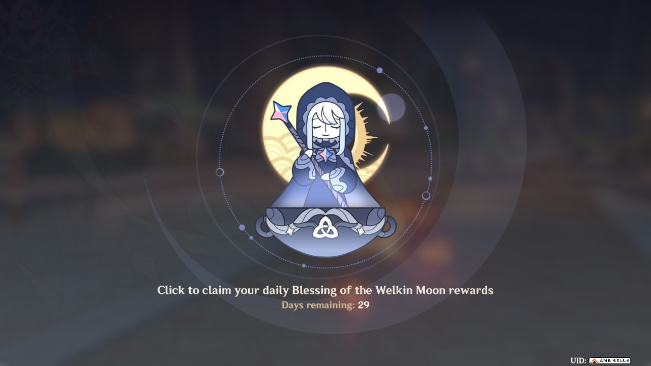 Genshin Impact - Blessing of the Welkin Moon [UID] photo review