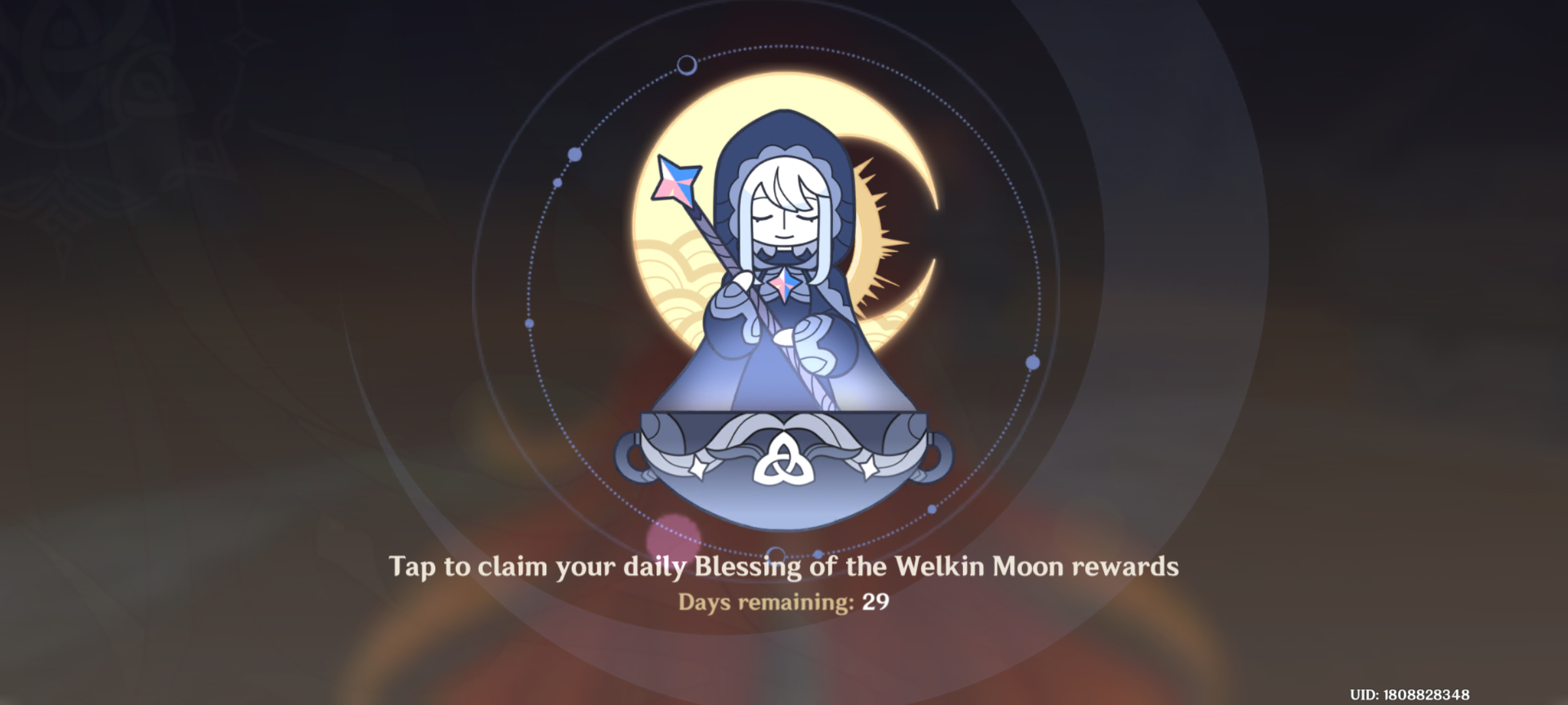 Genshin Impact - Blessing of the Welkin Moon [UID] photo review