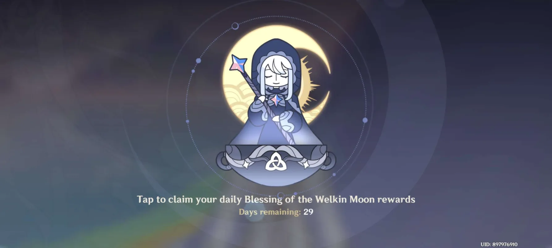 Genshin Impact - Blessing of the Welkin Moon [UID] photo review