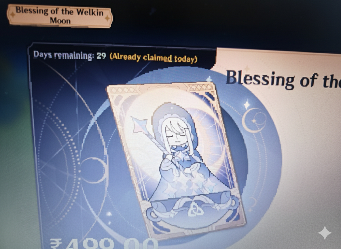 Genshin Impact - Blessing of the Welkin Moon [UID] photo review