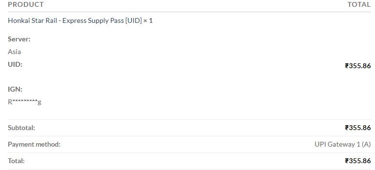 Honkai Star Rail - Express Supply Pass [UID] photo review