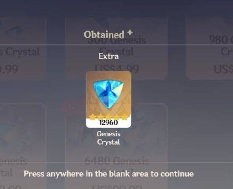 Genshin Impact - Genesis Crystals [300-6480] [UID] photo review