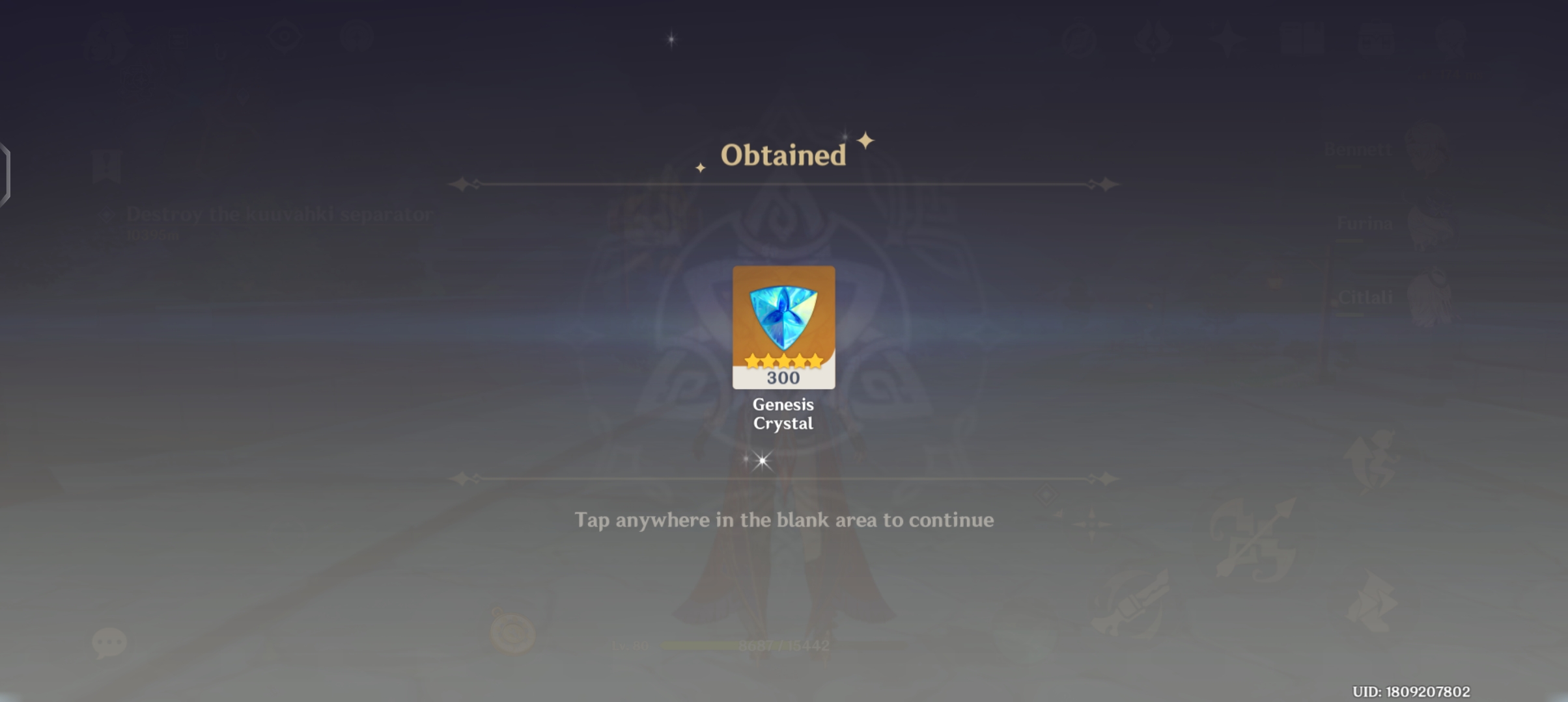 Genshin Impact - Blessing of the Welkin Moon [UID] photo review