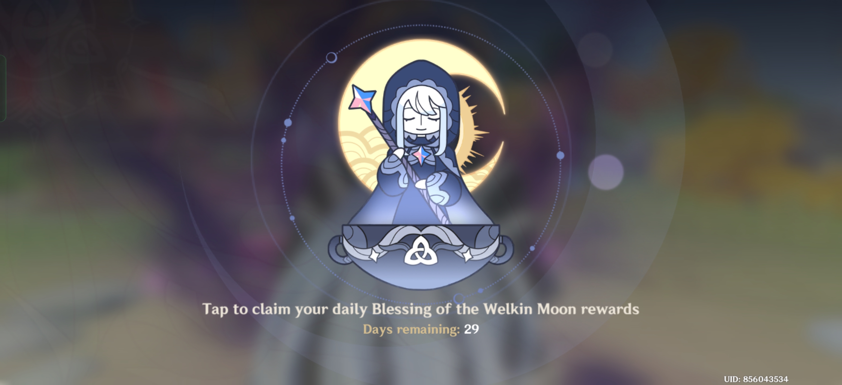 Genshin Impact - Blessing of the Welkin Moon [UID] photo review