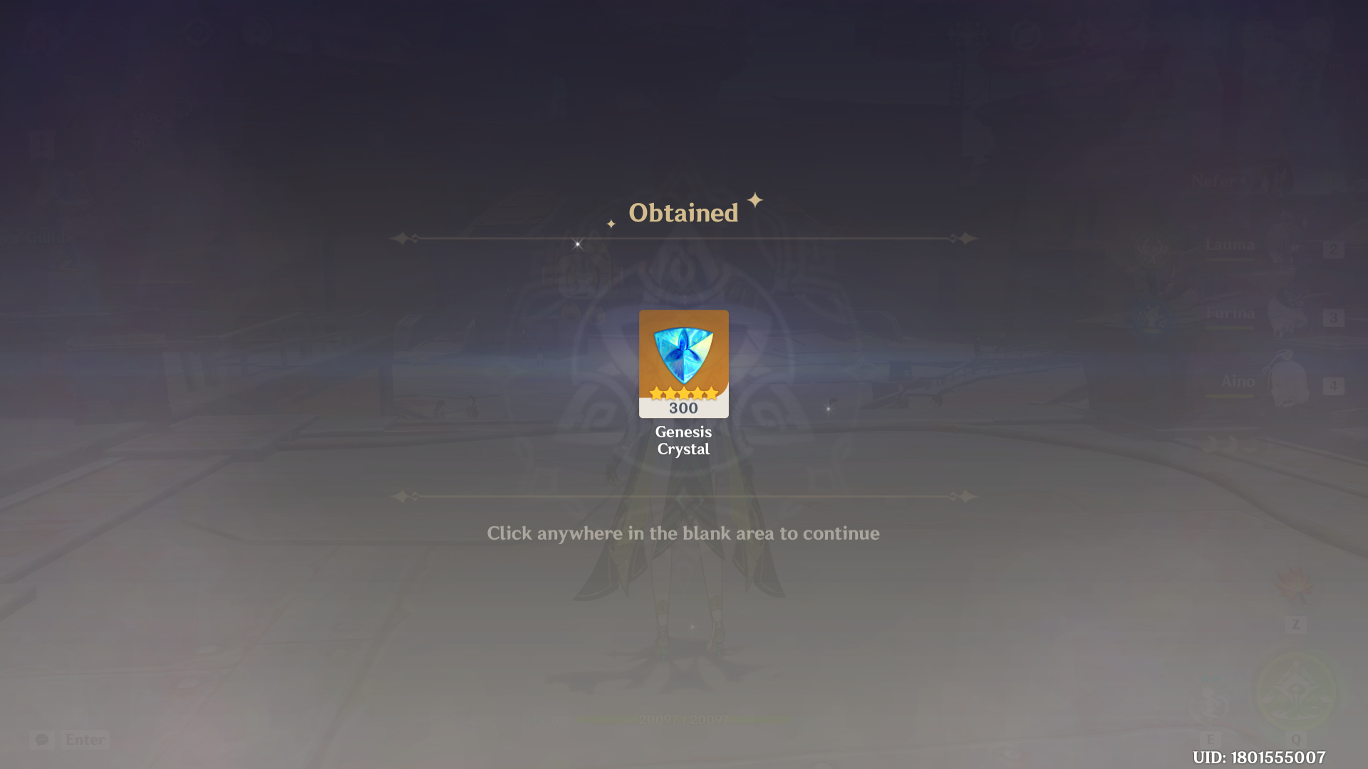 Genshin Impact - Blessing of the Welkin Moon [UID] photo review