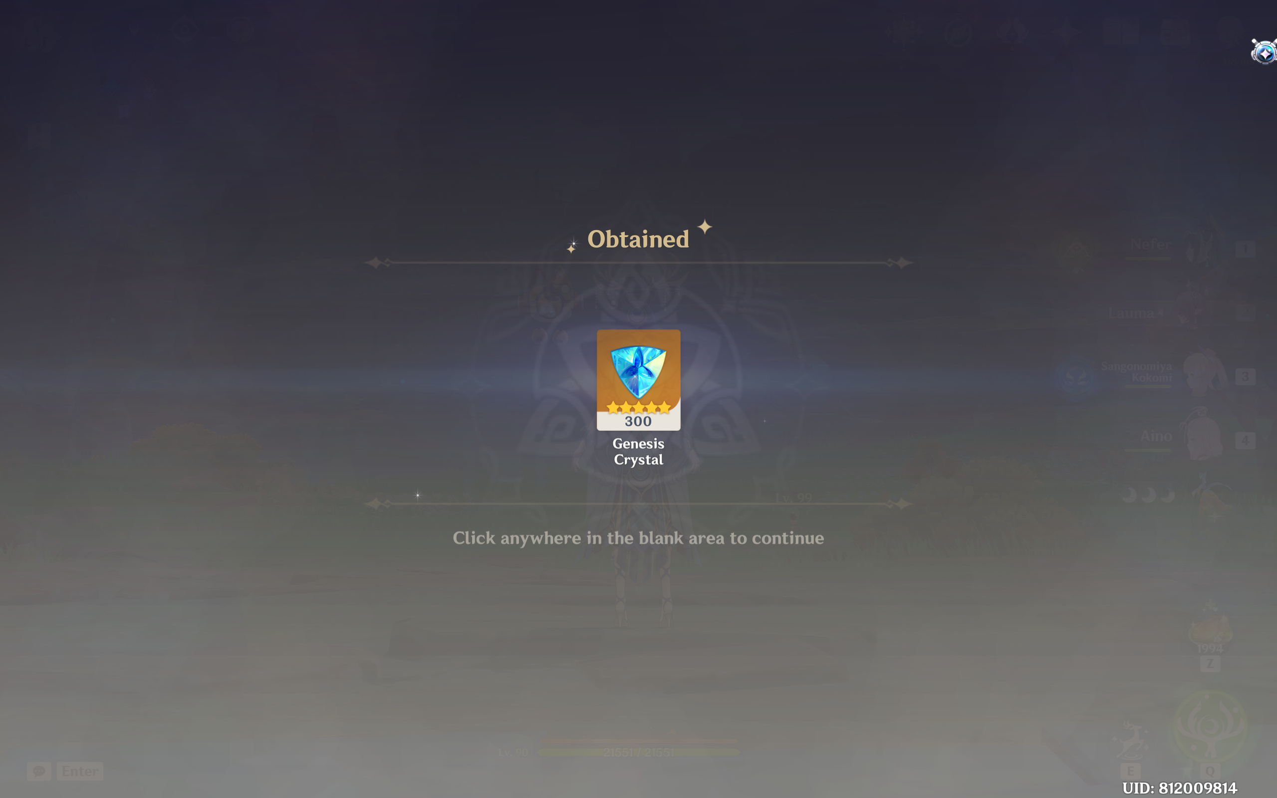 Genshin Impact - Blessing of the Welkin Moon [UID] photo review