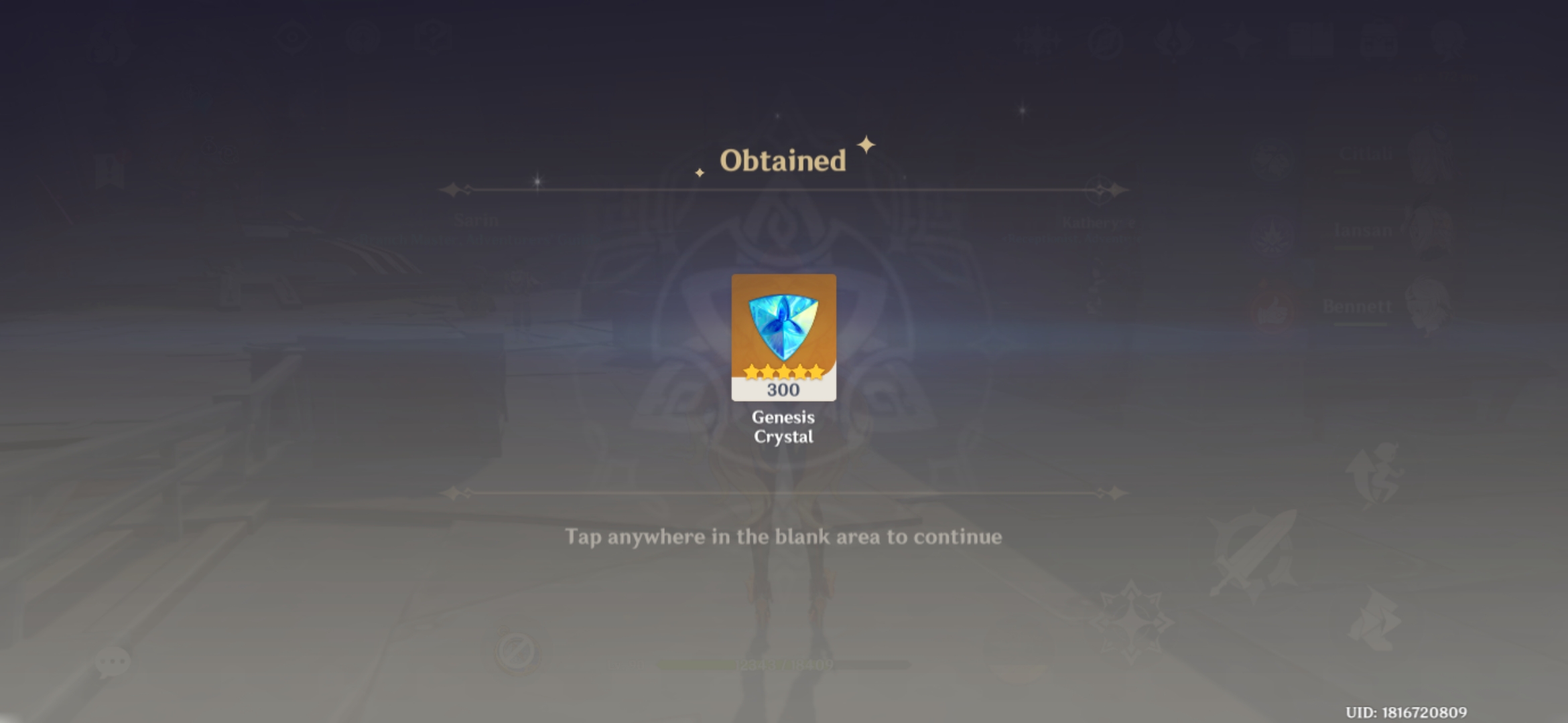 Genshin Impact - Blessing of the Welkin Moon [UID] photo review