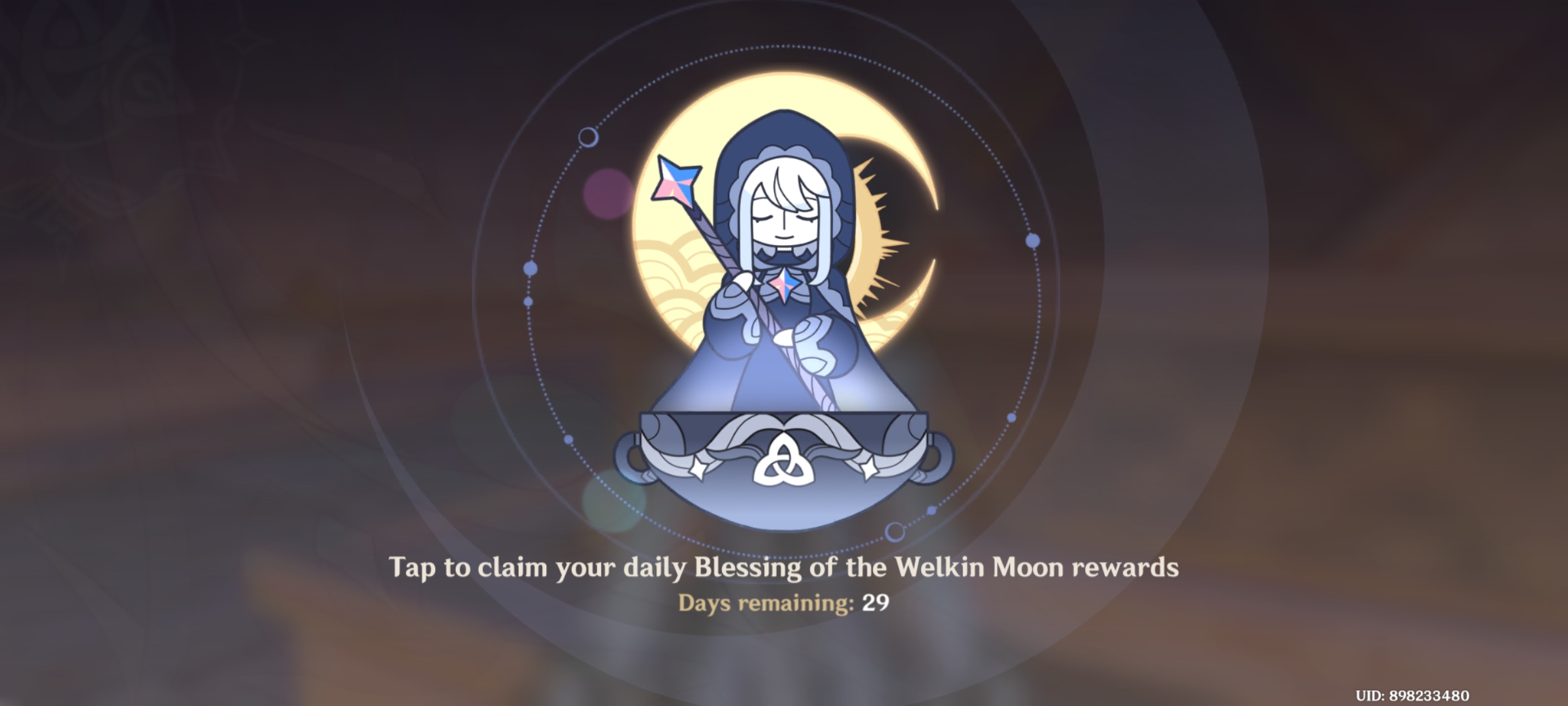 Genshin Impact - Blessing of the Welkin Moon [UID] photo review