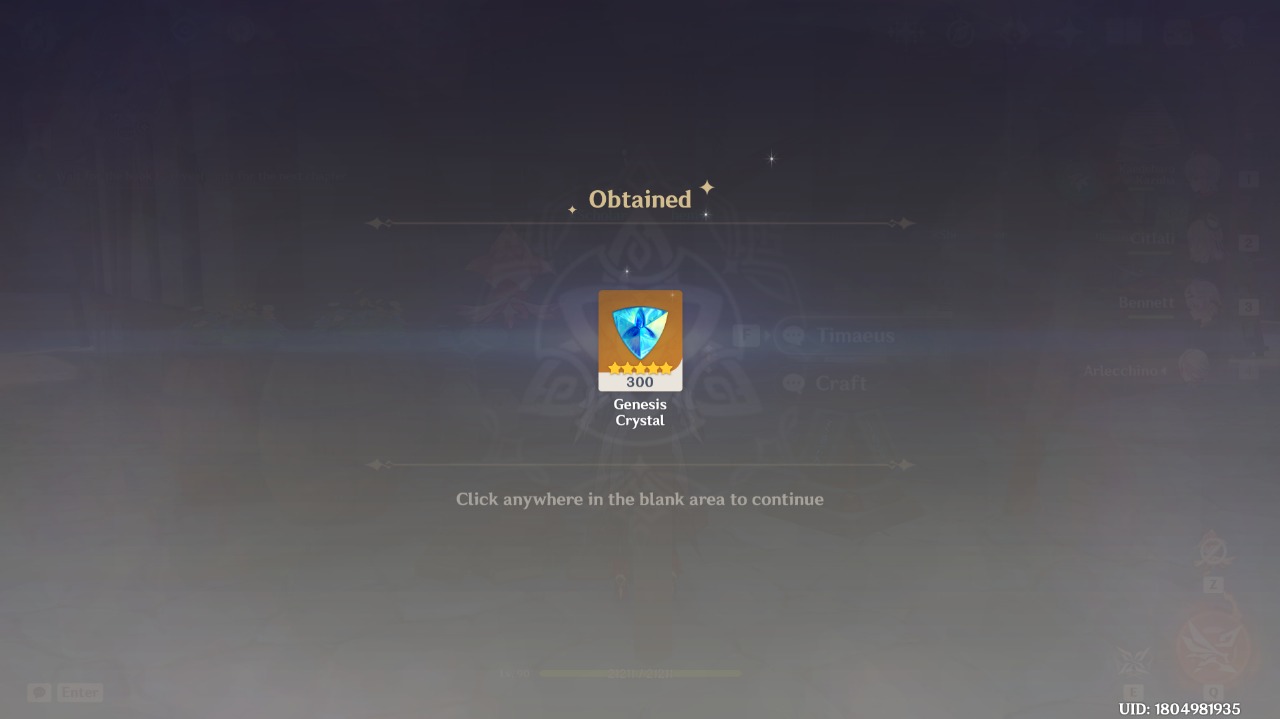 Genshin Impact - Blessing of the Welkin Moon [UID] photo review