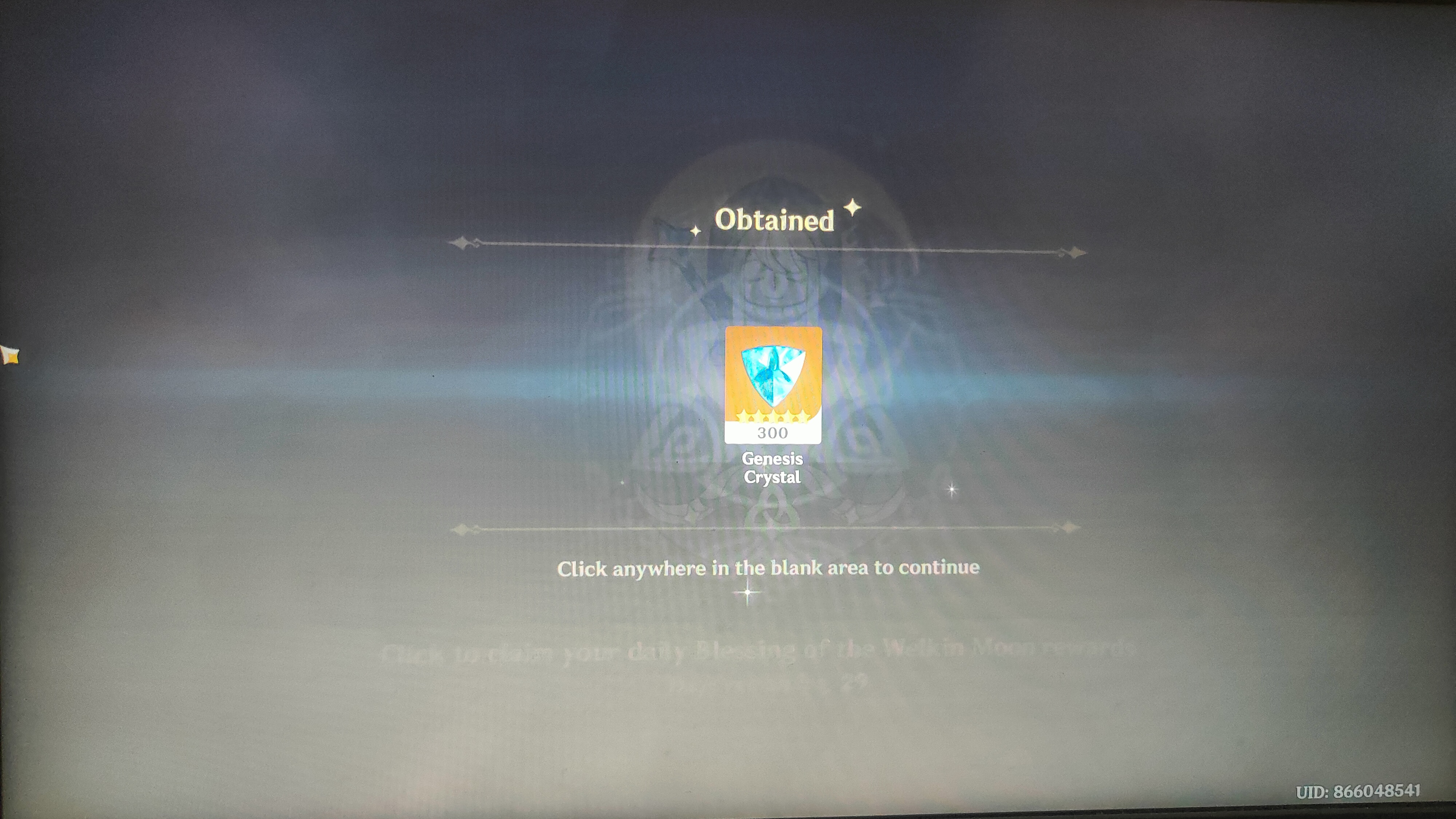 Genshin Impact - Blessing of the Welkin Moon [UID] photo review