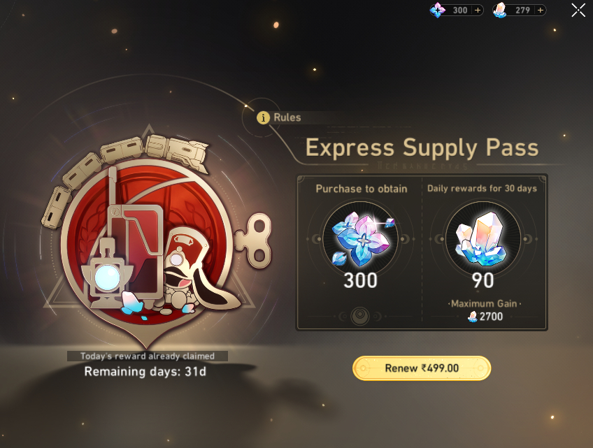 Honkai Star Rail - Express Supply Pass [UID] photo review