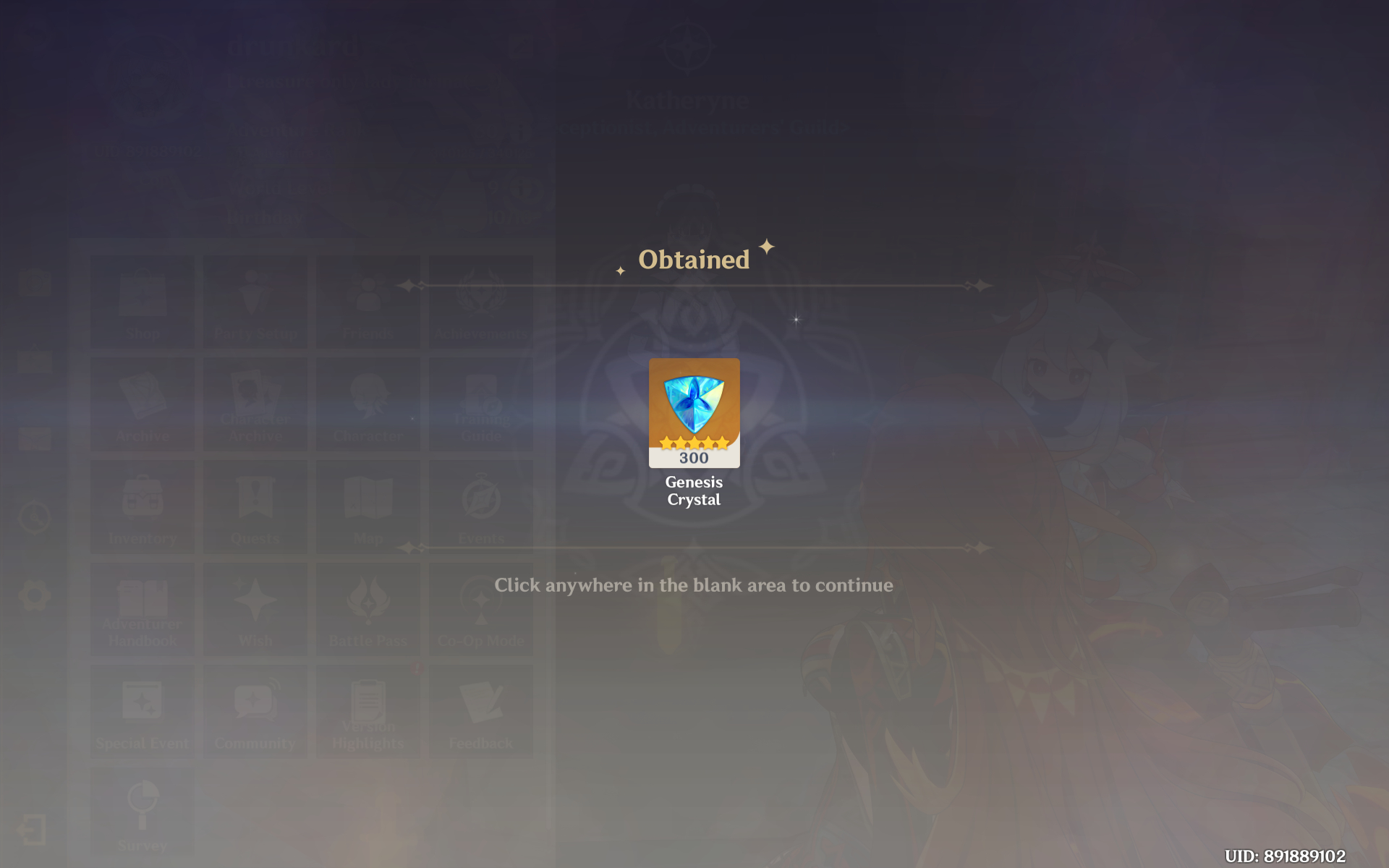 Genshin Impact - Blessing of the Welkin Moon [UID] photo review