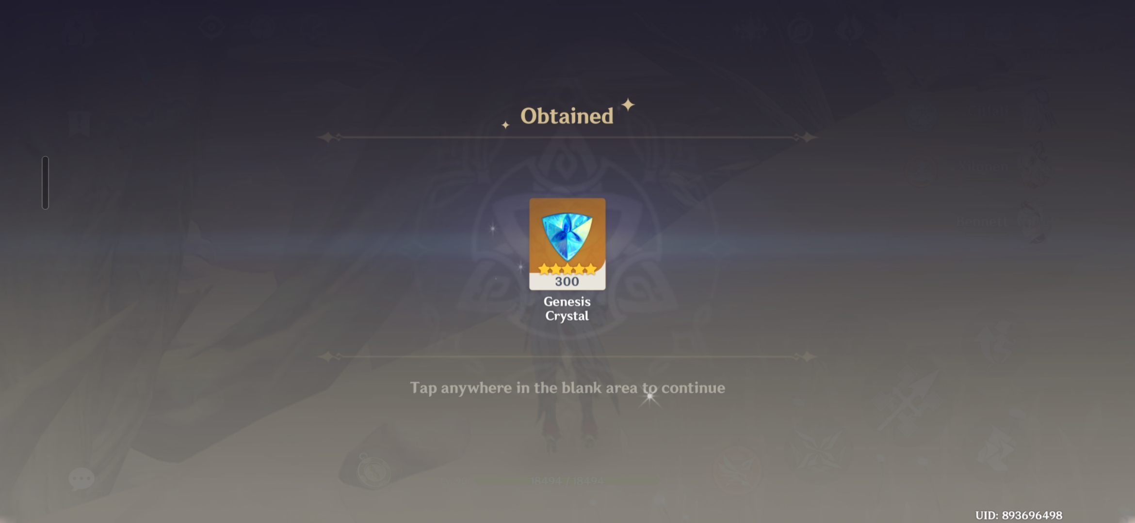 Genshin Impact - Blessing of the Welkin Moon [UID] photo review