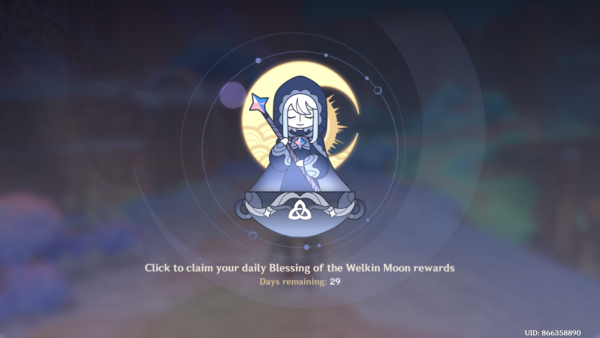 Genshin Impact - Blessing of the Welkin Moon [UID] photo review