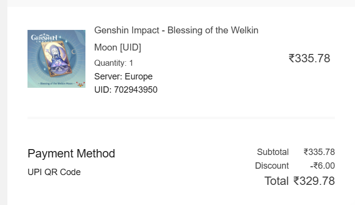 Genshin Impact - Blessing of the Welkin Moon [UID] photo review