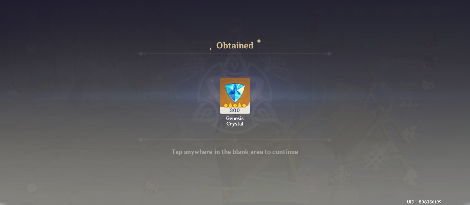 Genshin Impact - Blessing of the Welkin Moon [UID] photo review