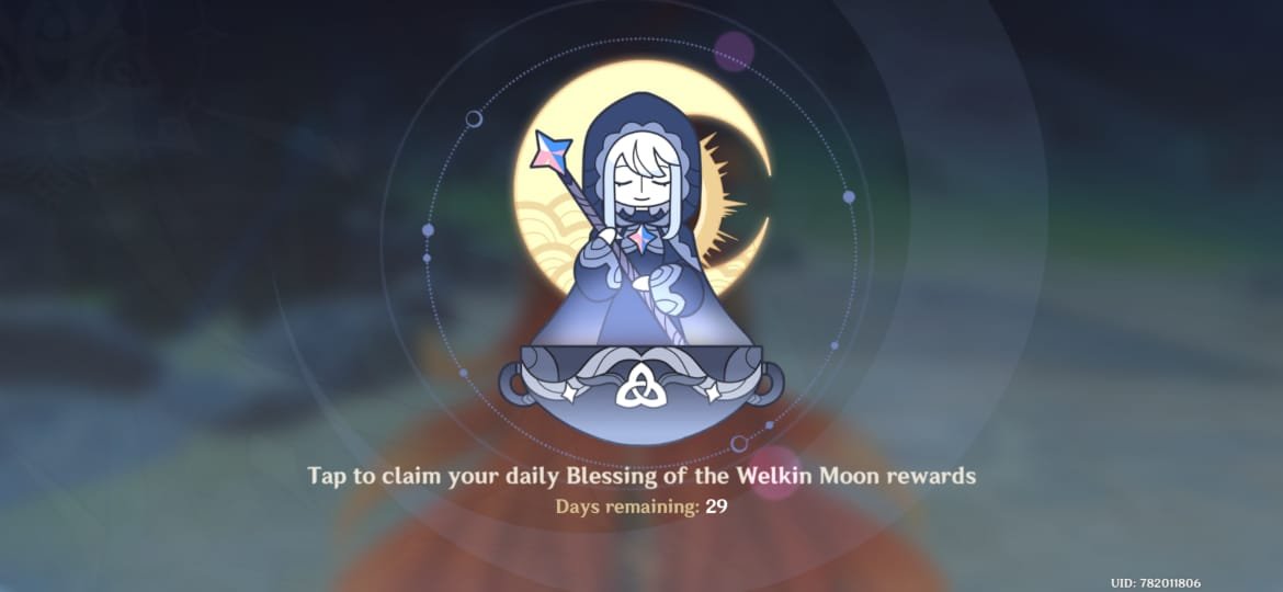 Genshin Impact - Blessing of the Welkin Moon [UID] photo review