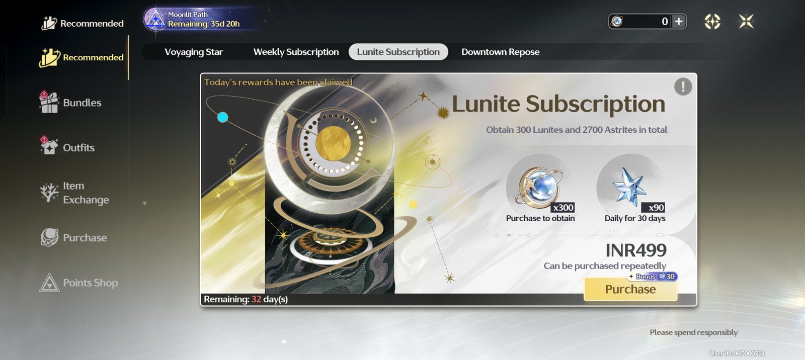 Wuthering Waves – Lunite Subscription [UID] photo review