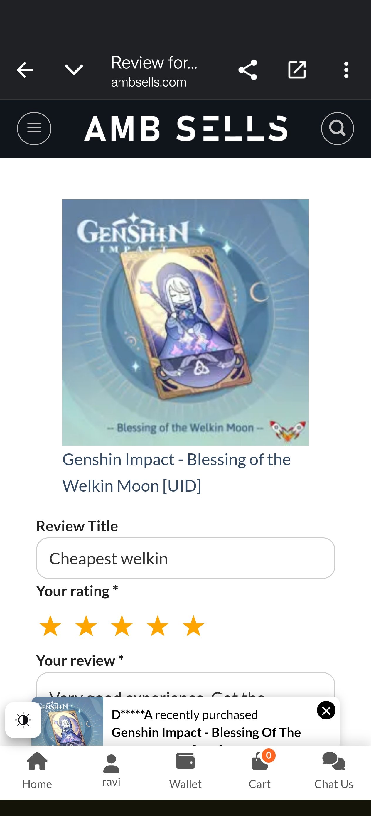 Genshin Impact - Blessing of the Welkin Moon [UID] photo review