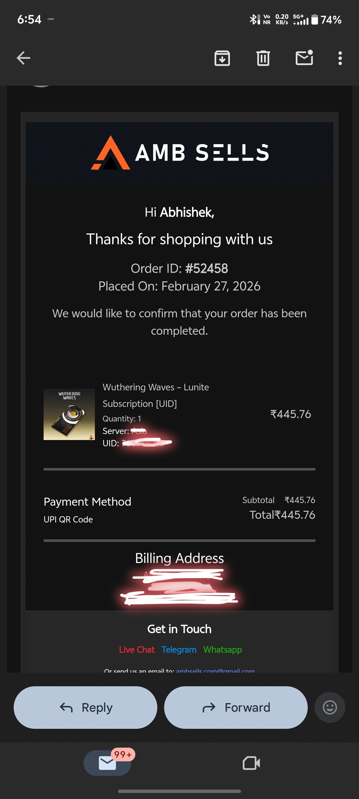 Wuthering Waves – Lunite Subscription [UID] photo review