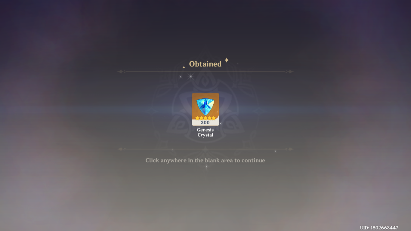 Genshin Impact - Blessing of the Welkin Moon [UID] photo review