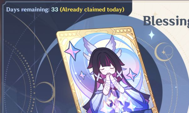 Genshin Impact - Blessing of the Welkin Moon [UID] photo review