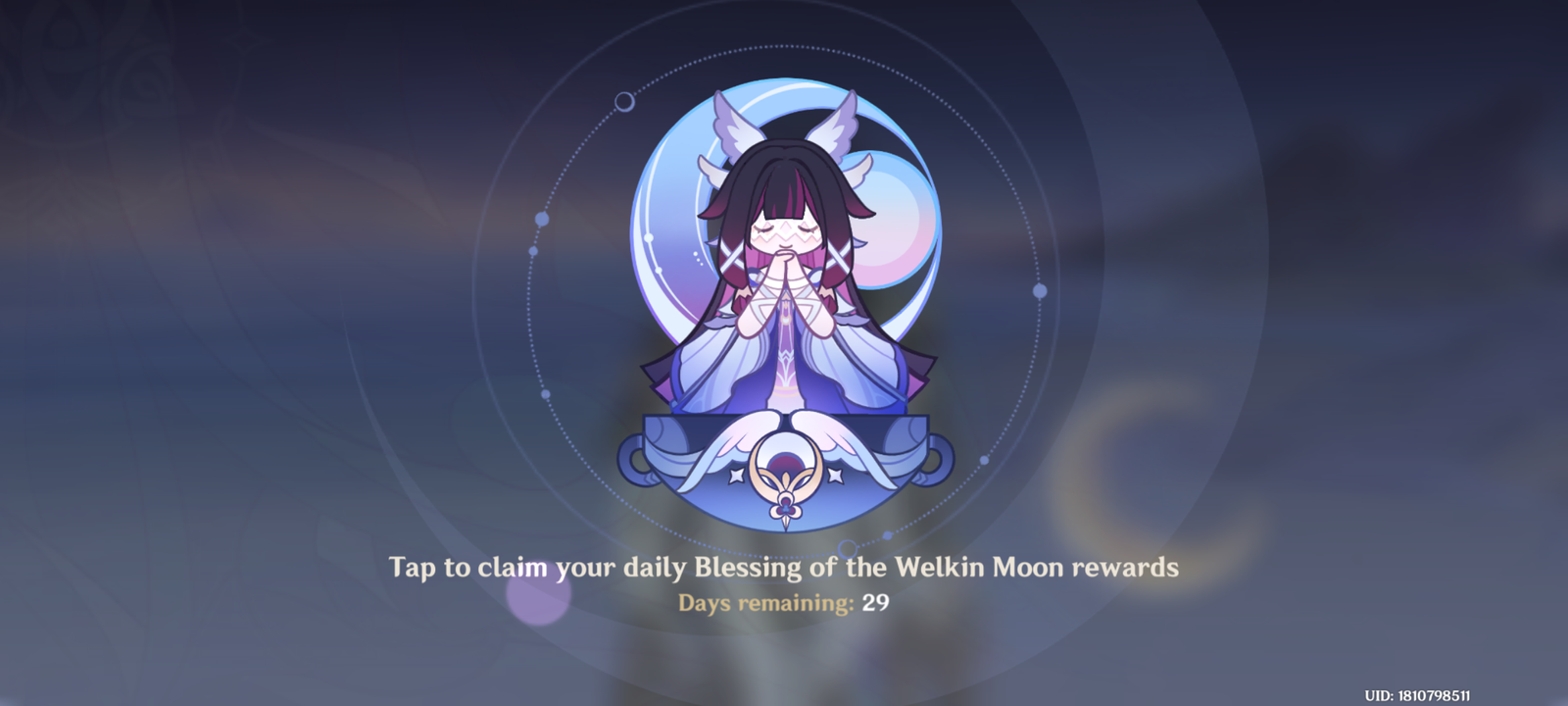 Genshin Impact - Blessing of the Welkin Moon [UID] photo review