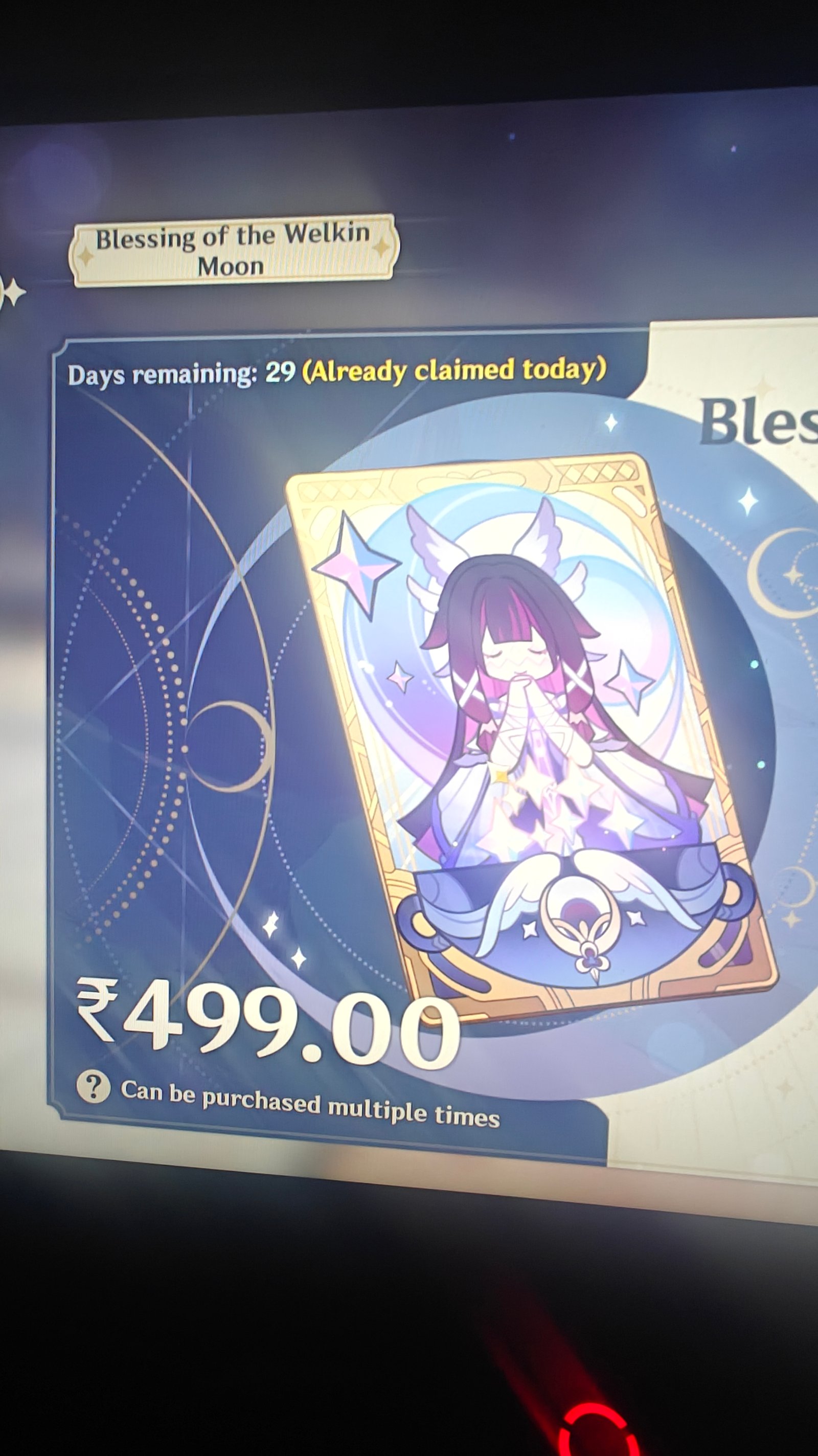 Genshin Impact - Blessing of the Welkin Moon [UID] photo review