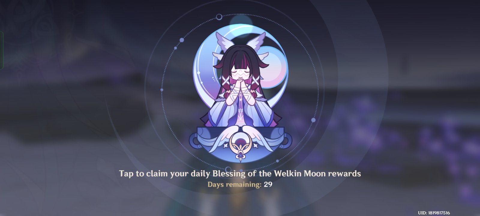 Genshin Impact - Blessing of the Welkin Moon [UID] photo review