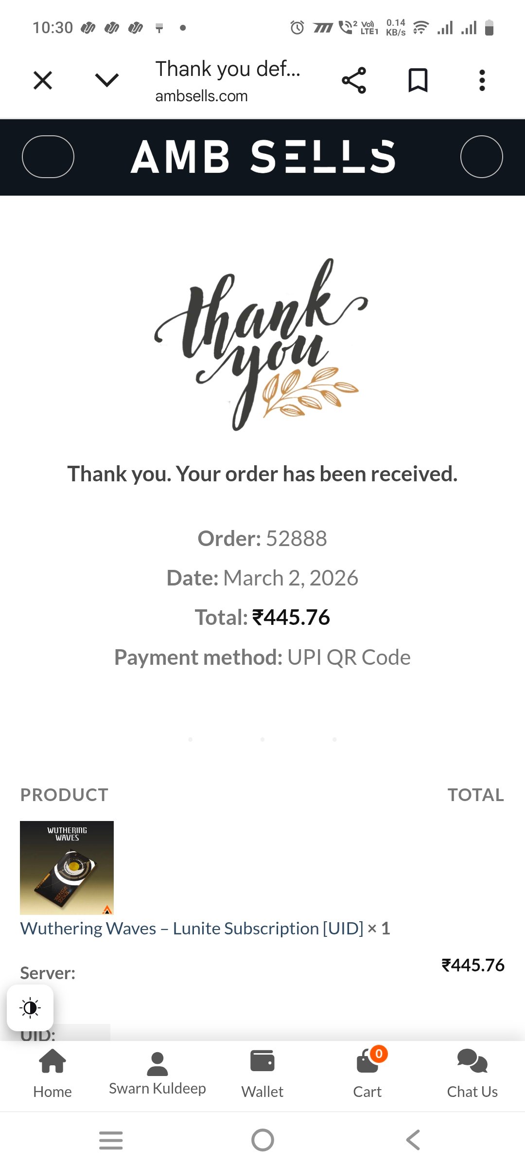 Wuthering Waves – Lunite Subscription [UID] photo review