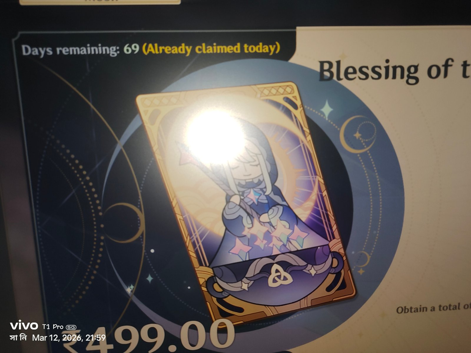 Genshin Impact - Blessing of the Welkin Moon [UID] photo review