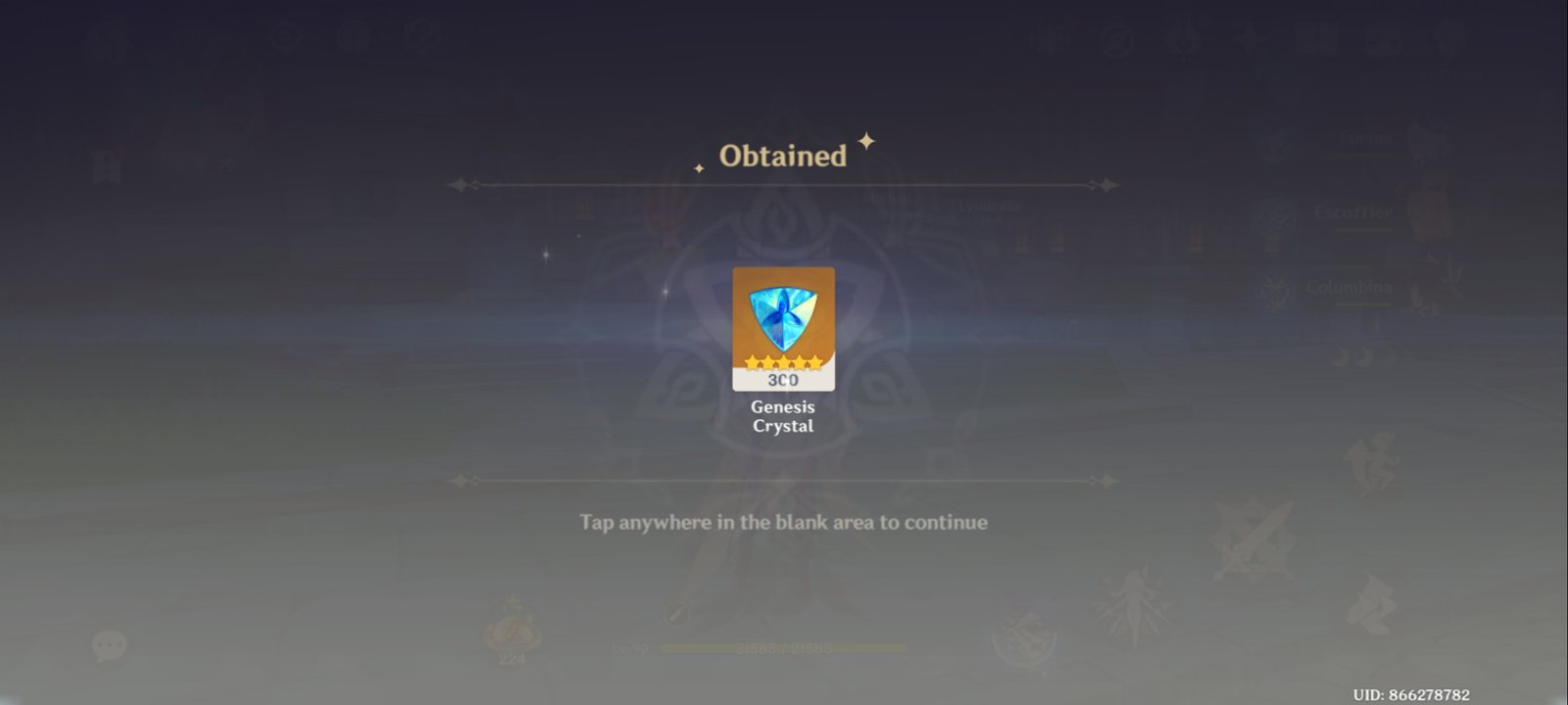 Genshin Impact - Blessing of the Welkin Moon [UID] photo review