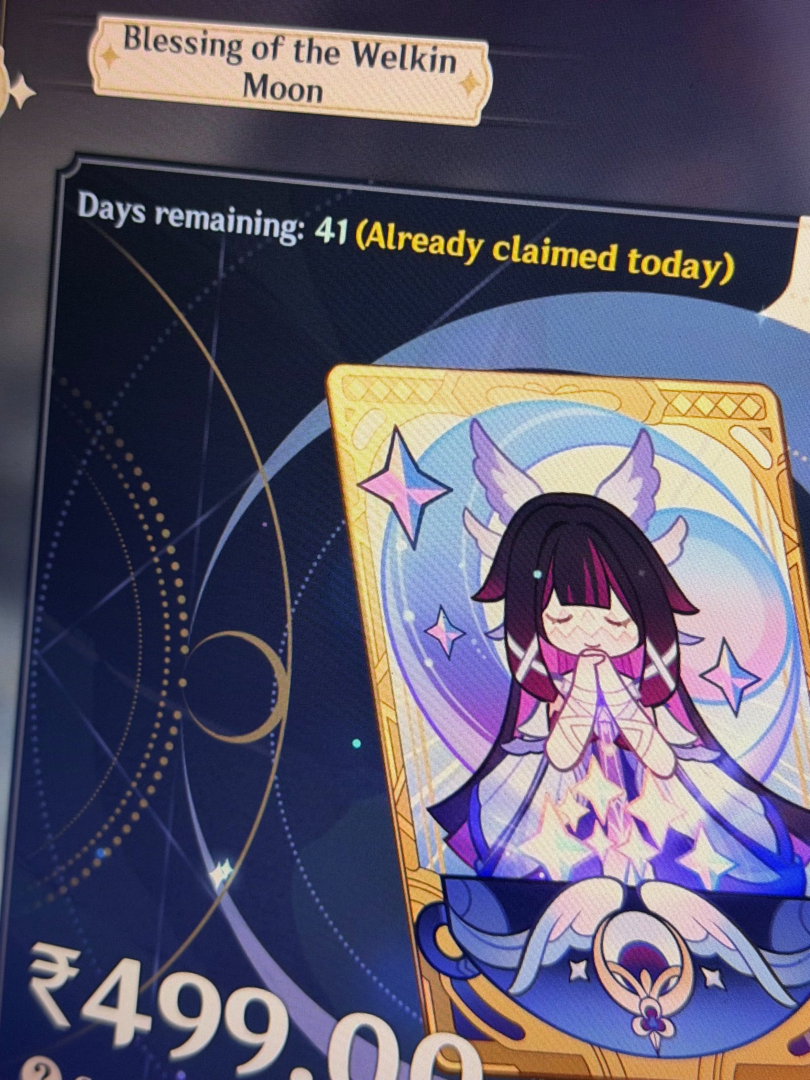 Genshin Impact - Blessing of the Welkin Moon [UID] photo review