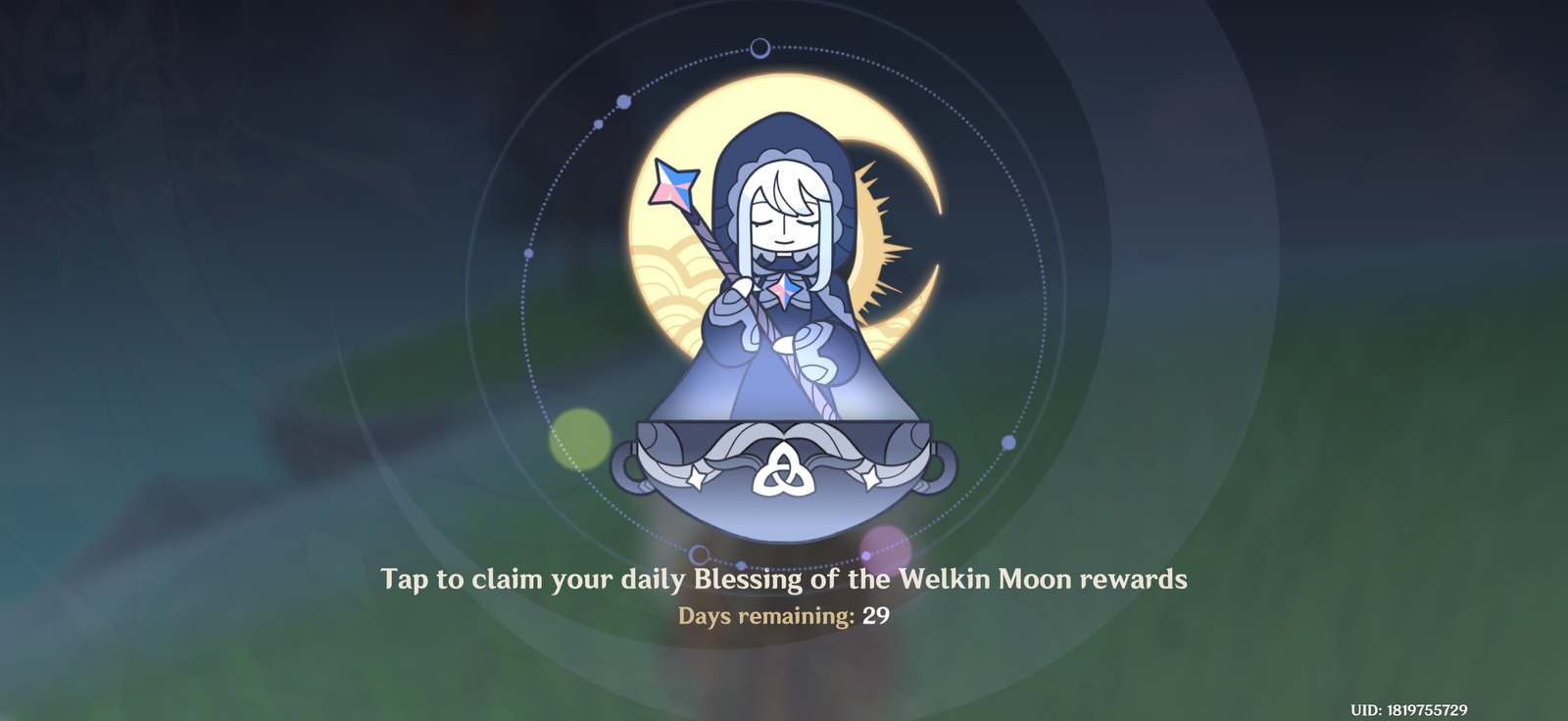 Genshin Impact - Blessing of the Welkin Moon [UID] photo review