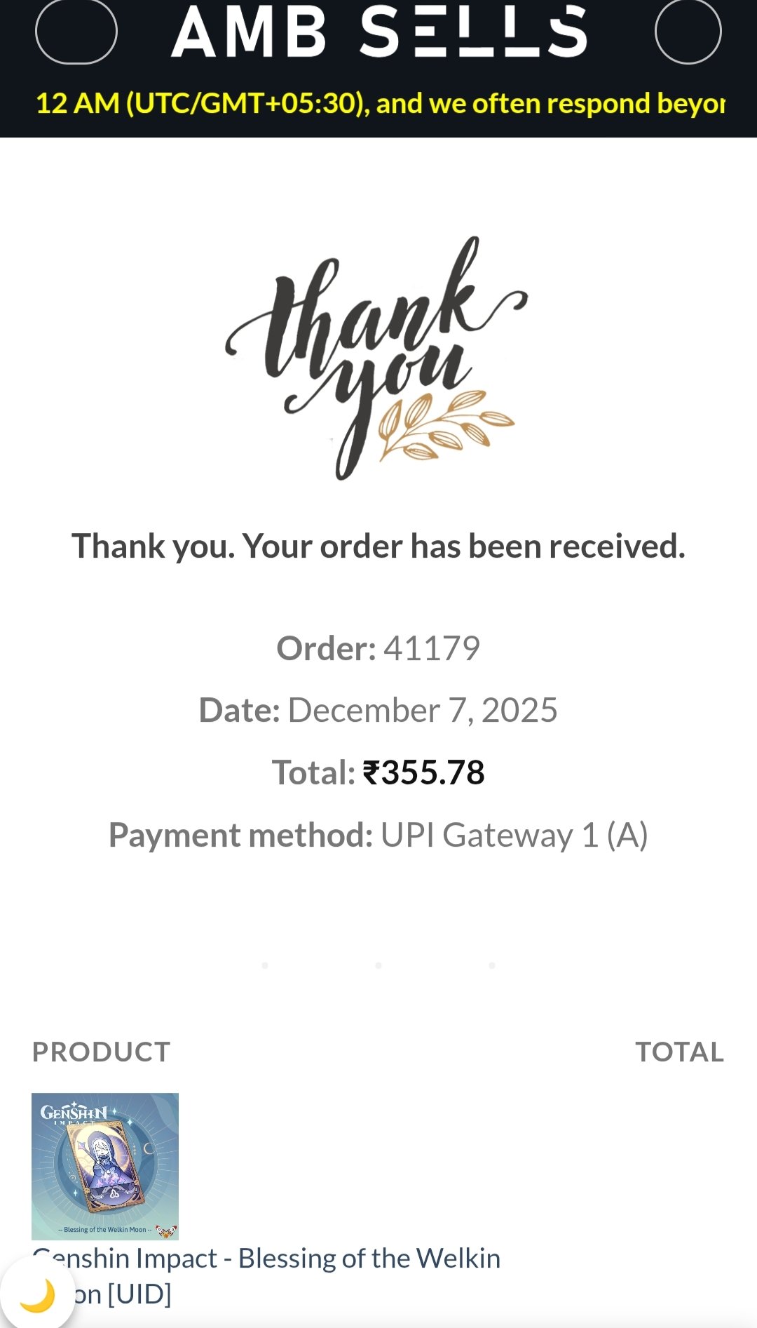 Genshin Impact - Blessing of the Welkin Moon [UID] photo review