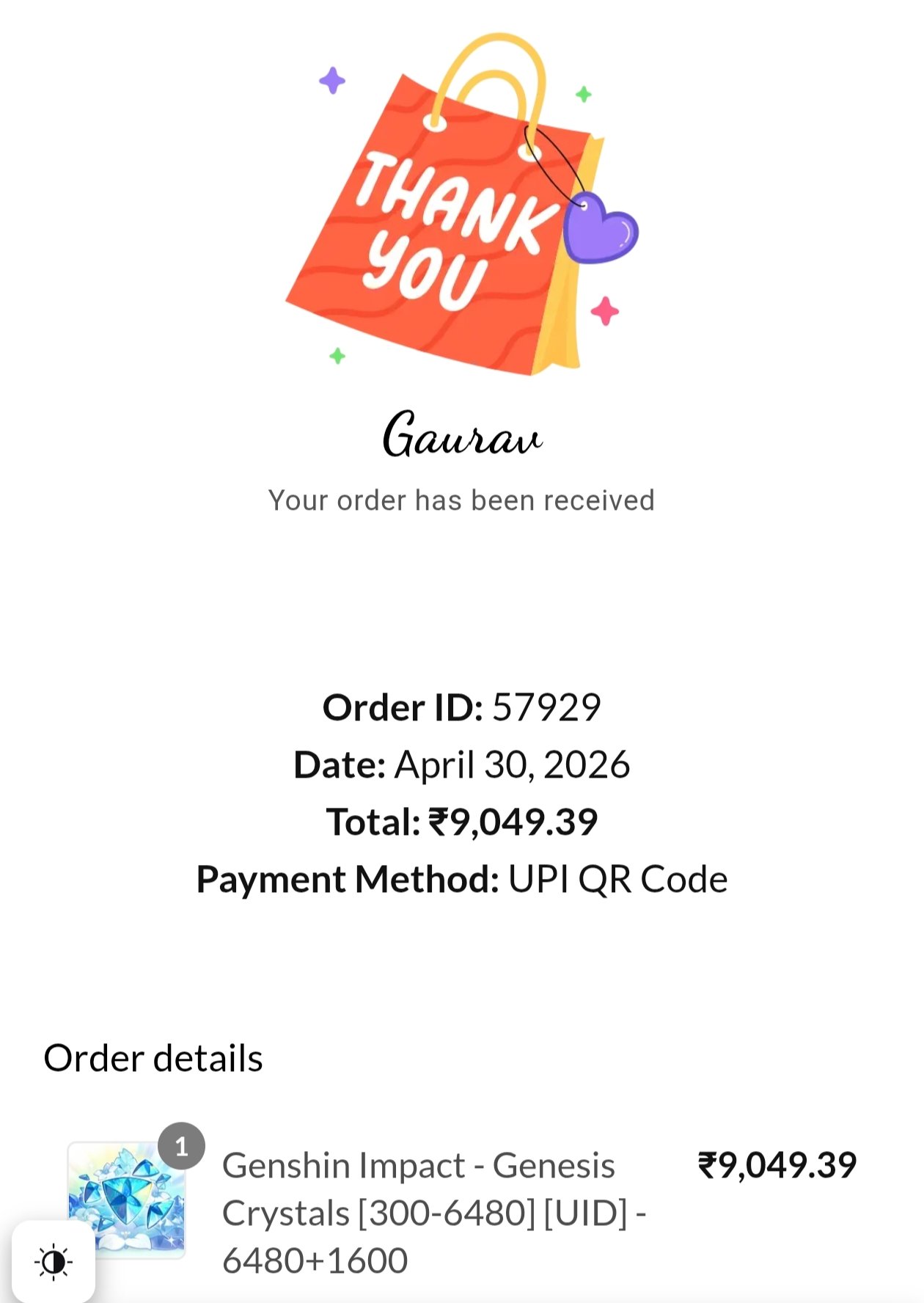 Genshin Impact - Genesis Crystals [300-6480] [UID] photo review