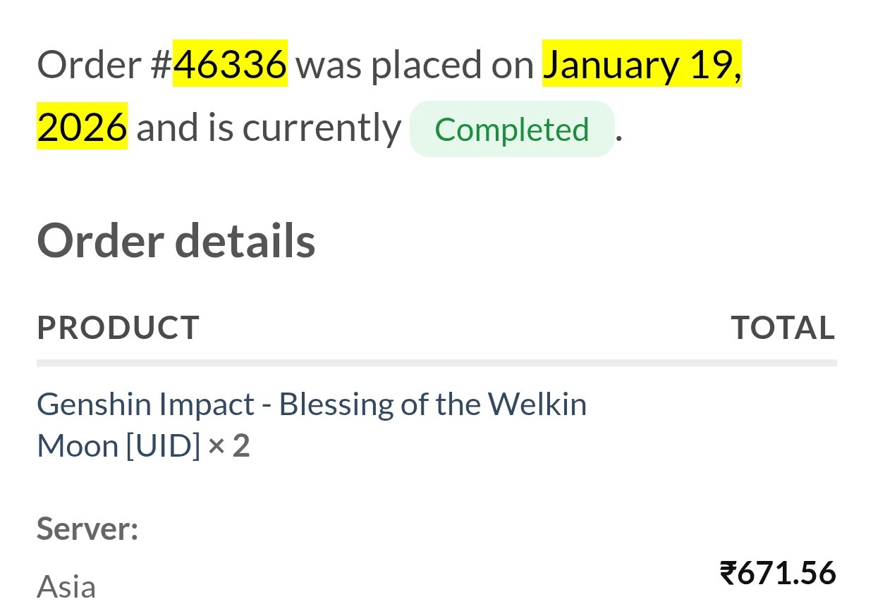 Genshin Impact - Blessing of the Welkin Moon [UID] photo review