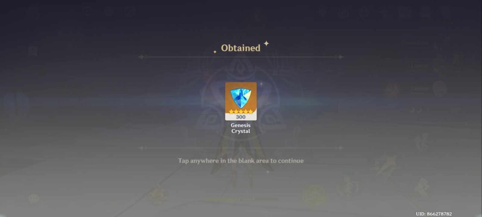 Genshin Impact - Blessing of the Welkin Moon [UID] photo review