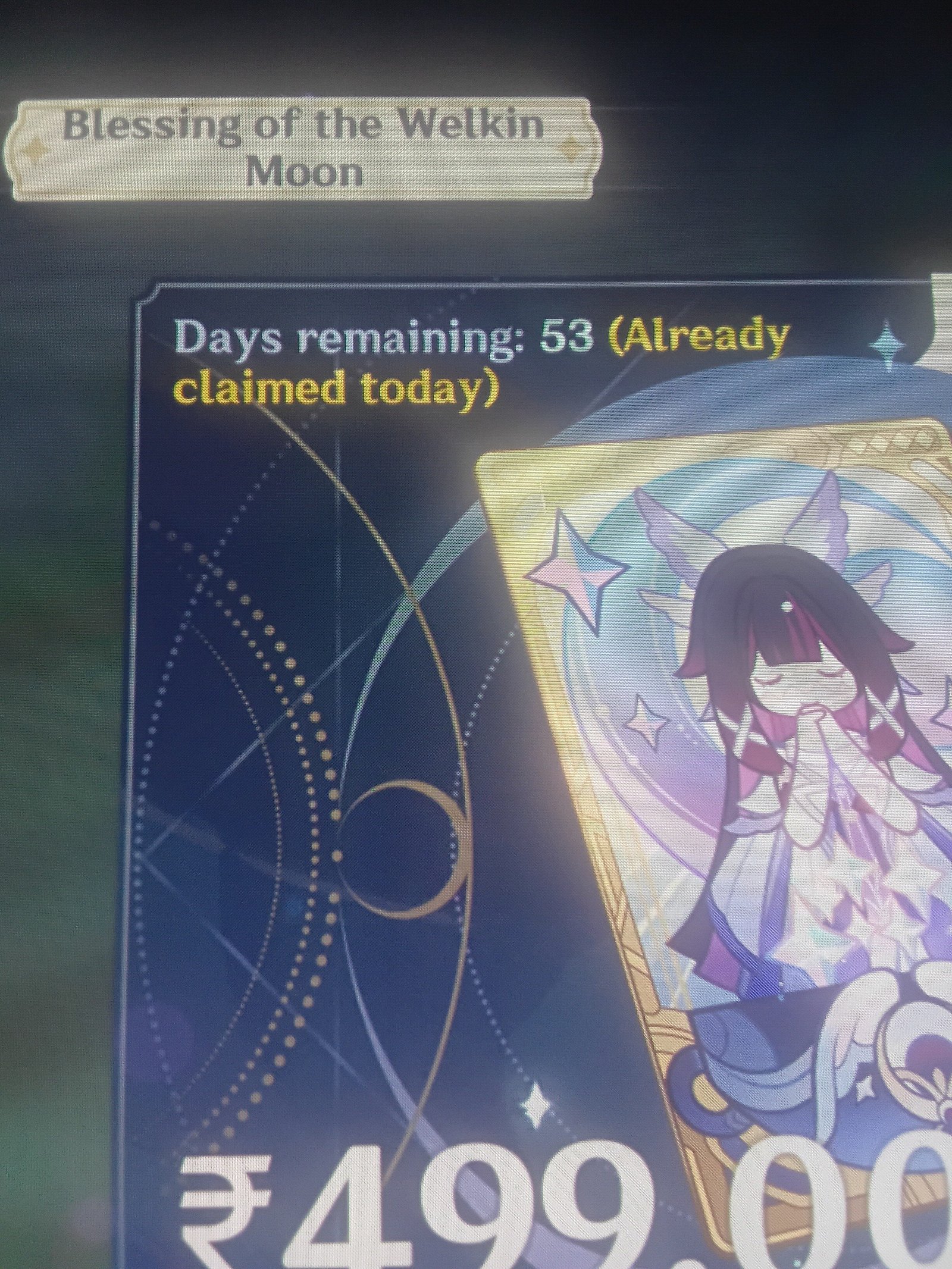 Genshin Impact - Blessing of the Welkin Moon [UID] photo review