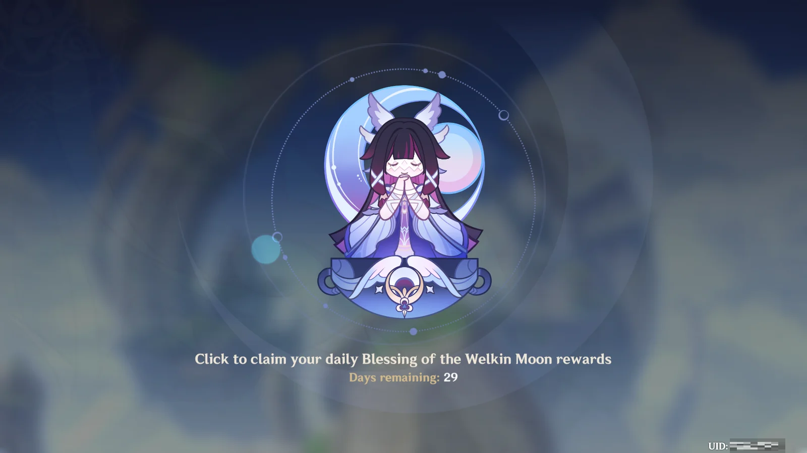Genshin Impact - Blessing of the Welkin Moon [UID] photo review