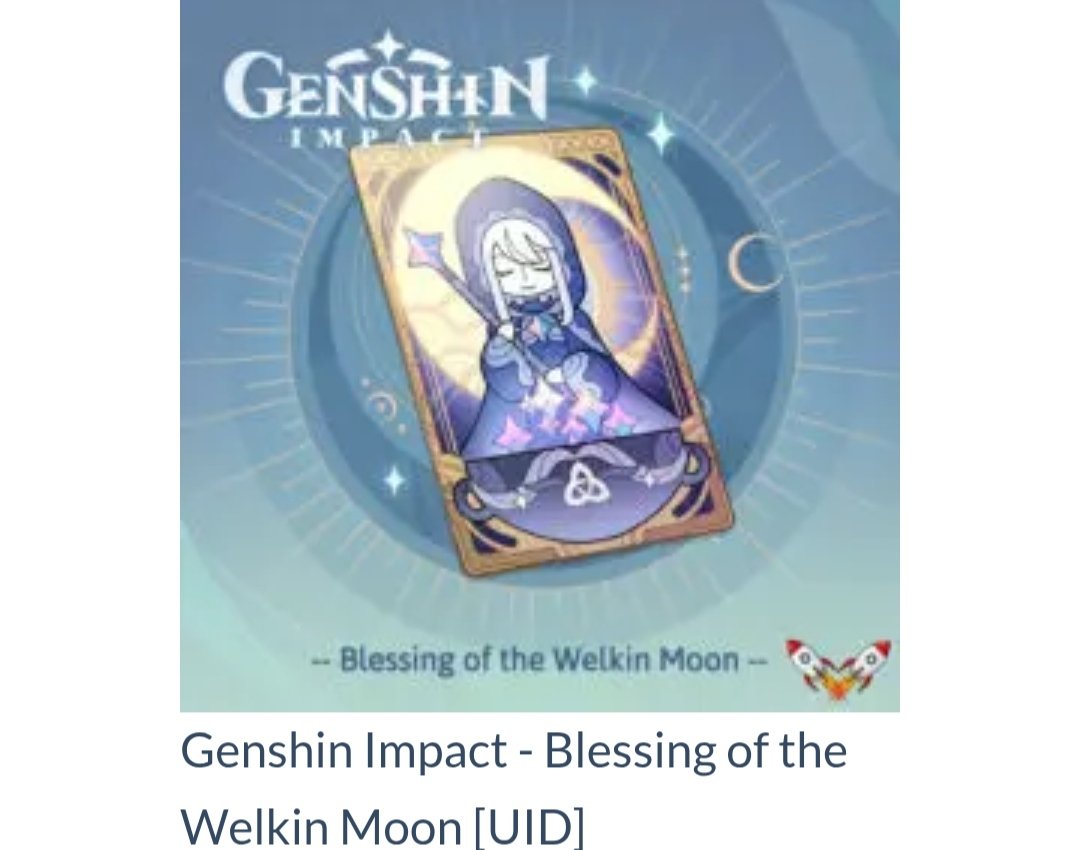 Genshin Impact - Blessing of the Welkin Moon [UID] photo review
